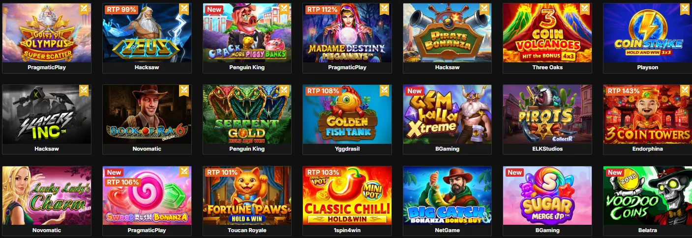 NikaSpin slot catalog